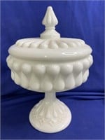 Fenton ?? Teardrop covered Candy Dish Compote.