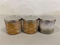 3 New White Barn Candles