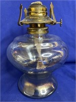 Vintage Iridescent oil lamp.