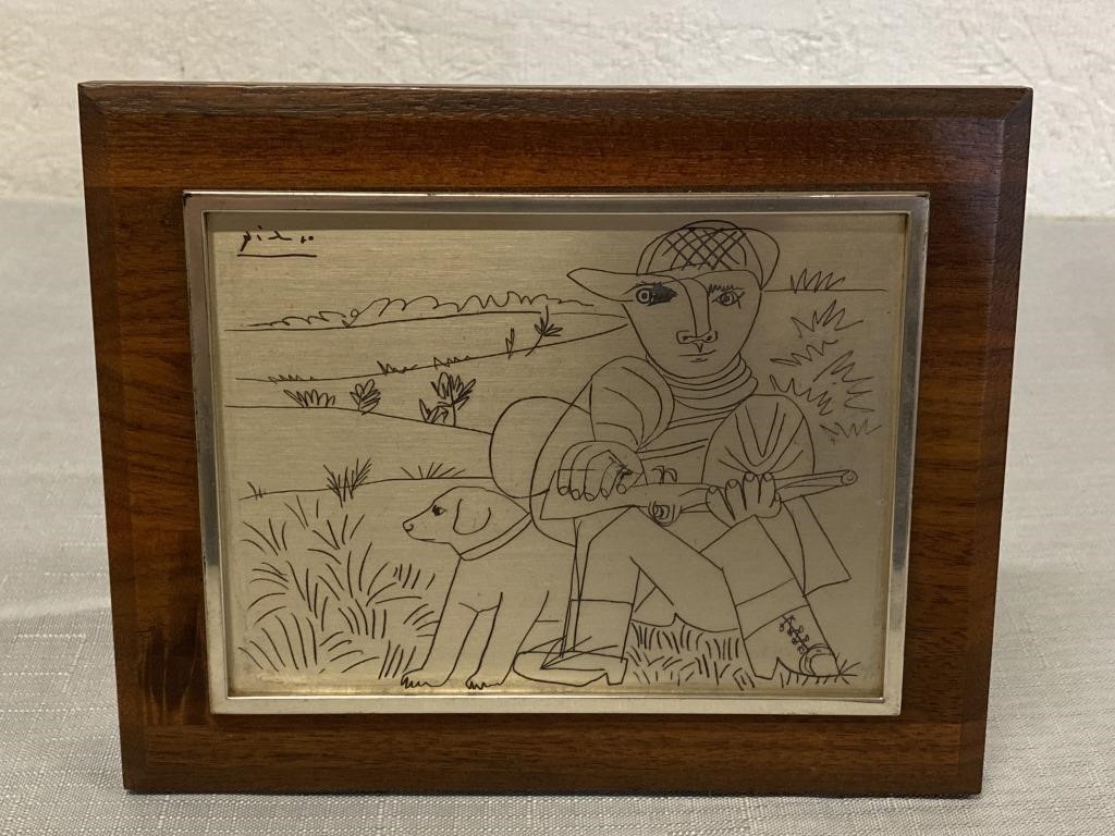 Metal "The Hunter" By Picasso 7.25”x6”