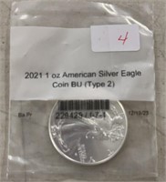 2021 ***TYPE-2*** AMERICAN SILVER EAGLE