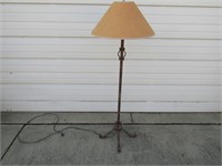 Wrought Iron Floor Lamp Approx 5' T