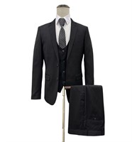 Mazari Vested Ultra Slim Fit Suit - Madrid Black