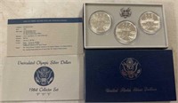 1984-P-D-S (3-PIECE) OLYMPIC SET ***SILVER DOLLARS