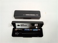 Lot of 2 - Mini Maglite LED Flashlight with Case