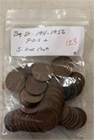 (BAG OF 50) LINCOLN WHEAT BACK CENTS ***1911 -