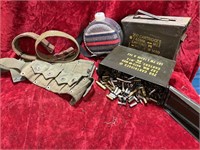 Army Military Items Ammo Boxes Belt Shell Casings