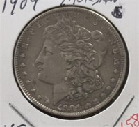 1904 MORGAN SILVER DOLLAR (90% SILVER) (VF)