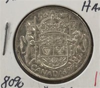 1950 CANADA HALF DOLLAR (80% SILVER) ***STYLE IS