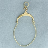 Hanger Design Charm or Pendant Holder in 14k Yello