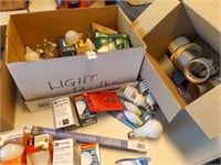 Numerous Light bulbs & tape, some LED
