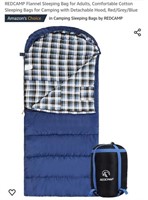 MSRP $48 Redcamp Flannel Sleeping Bag