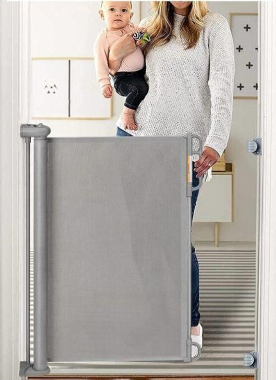 MSRP $50 Momcozy Baby Gate 33 Tall 55 Wide Gray