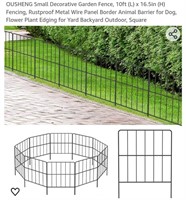 MSRP $23 Decorative Garden Fence