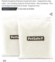 MSRP $24 2 Packs Petsafe Crystal Cat Litter