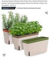 MSRP $30 Set 3 WIndow Herb Planter Boxes