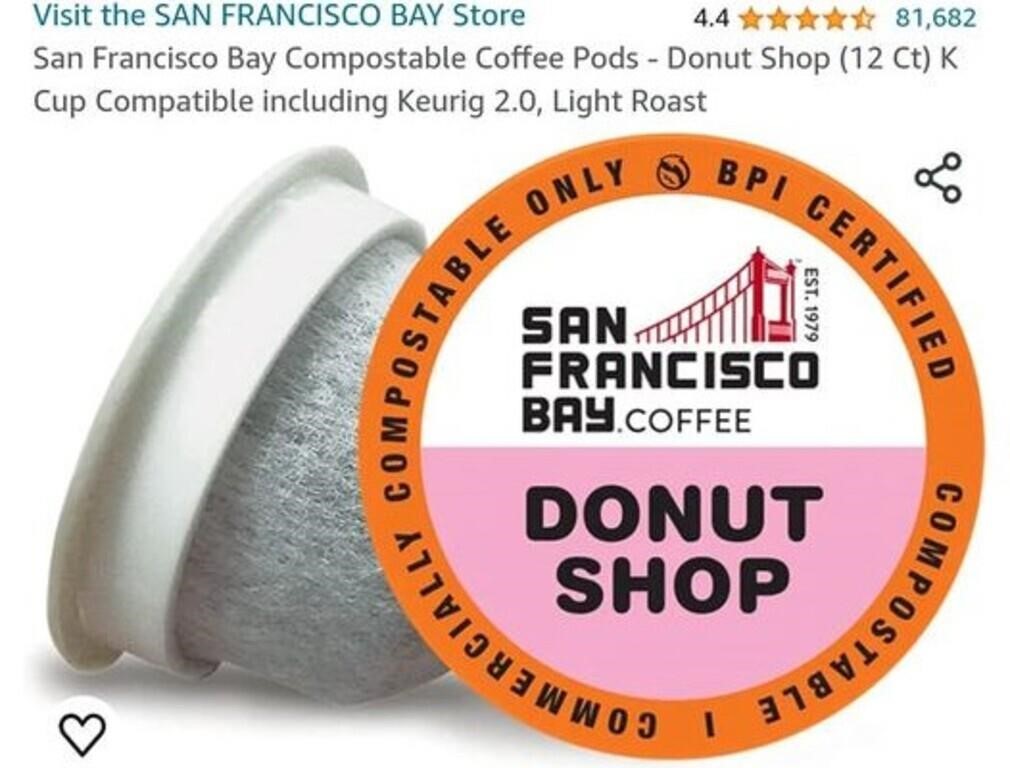 MSRP $13 12 Pack Donut Shop Coffee Pods