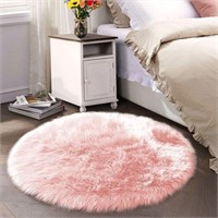 MSRP $86 Latepis Pink Round Rugs 6ft 6 x 6 ft