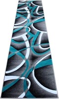 MSRP $78 Sophia Rug Turquoise Grey Black (2'8x10ft