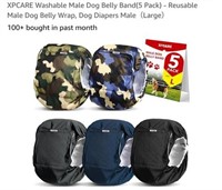 MSRP $25 5 Large Maie Dog Belly Bands