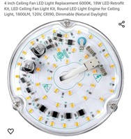 MSRP $16 4 Inch Ceiling Fan Light