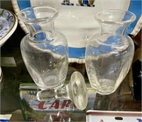 CLEAR GLASS VASES - STOPPER