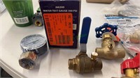 Misc plumbing fittings and gauges
