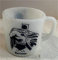 Vintage Westfield Batman Milk Glass Mug