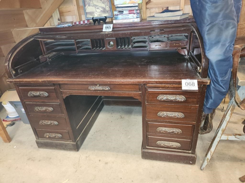 Vintage Derby desk 46" t x 60" w x 48" d .........