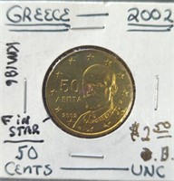 Uncirculated 2002 Greek coin
