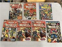 Lot Of 7 Vintage Marvel War Of The Worlds Comics