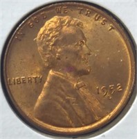 Uncirculated 1952 d. Lincoln wheat penny