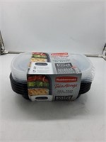 Rubbermaid meal prep 5 divided rectangles