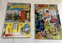 Lot Of 2 Vintage Dc Inferior Five Comics