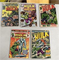Lot Of 5 Vintage Incredible Hulk Comics
