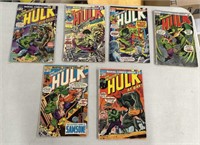 Lot Of 6 Vintage Incredible Hulk Comics