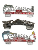 Cast License Plate Toppers