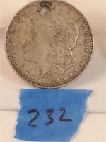 1921 Morgan Head Silver Dollar