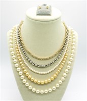 Pearl & Beaded Necklaces, Earrings