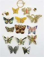 16 Butterfly Pins