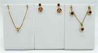 Red Gemstone Necklace Set & More