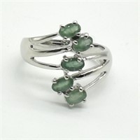 Silver Emerald(1.25ct) Ring