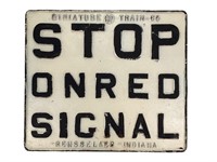 Miniature Train Co, Stop On Red Signal Sign
