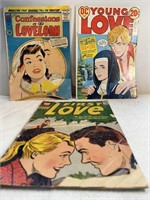 Lot Of 3 Vintage Love Story Comic Books