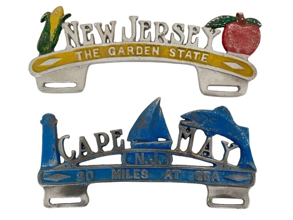 Cape May New Jersey Cast License Plate Toppers