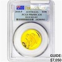 2010-P 1oz. Gold $100 Australia PCGS PR69 DCAM HR