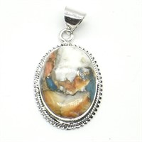 Silver Oyster Turquoise(19.35ct) Pendant