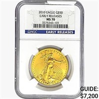 2010 $50 1oz. Gold Eagle NGC MS70 ER