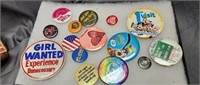Pin Back Vintage  Metal Buttons