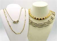 4 Vintage Gold Necklaces
